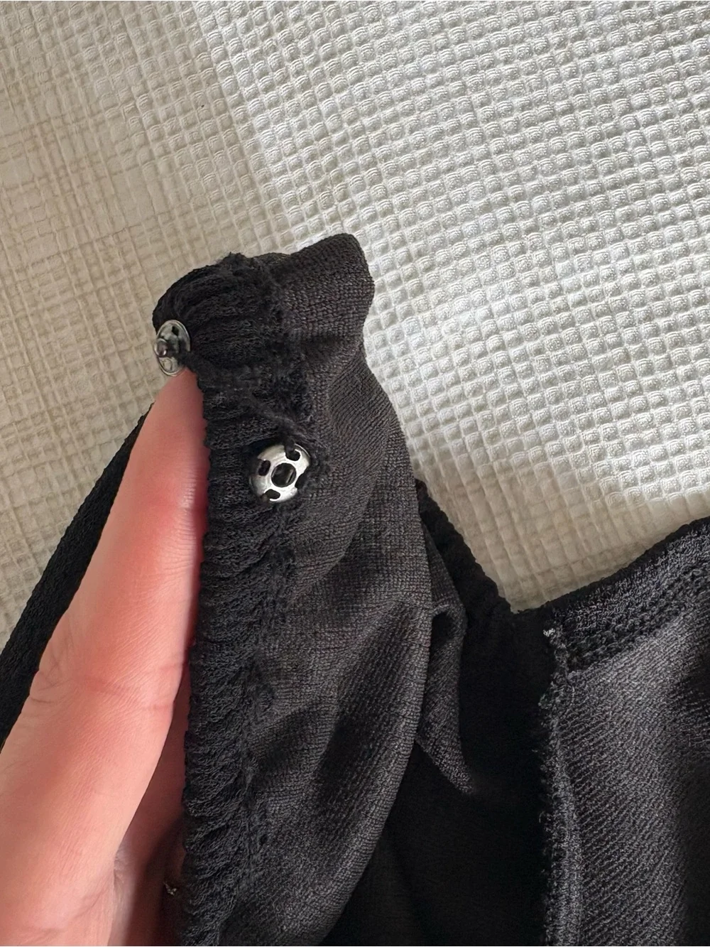 Madewell Black Long Sleeve with Square Neckline - Size M